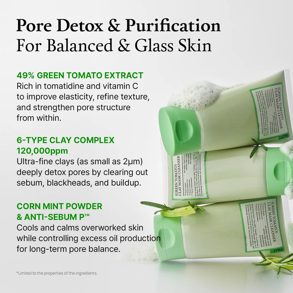FULLY - Mascarilla y Limpiador de Arcilla Facial Tomate Verde