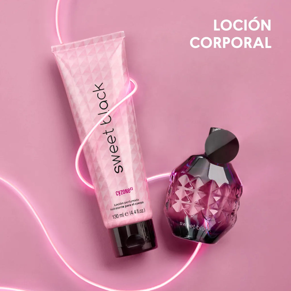 Set x2 Eau de parfum Sweet Black + Loción