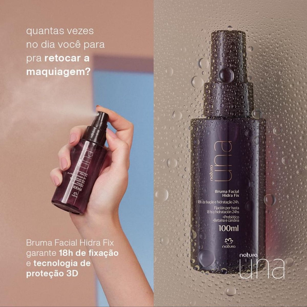 Bruma facial hidratante fijadora Una 100 ml