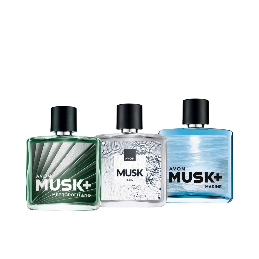 Set x3 Musk Metropolitano + Rain+ Marine