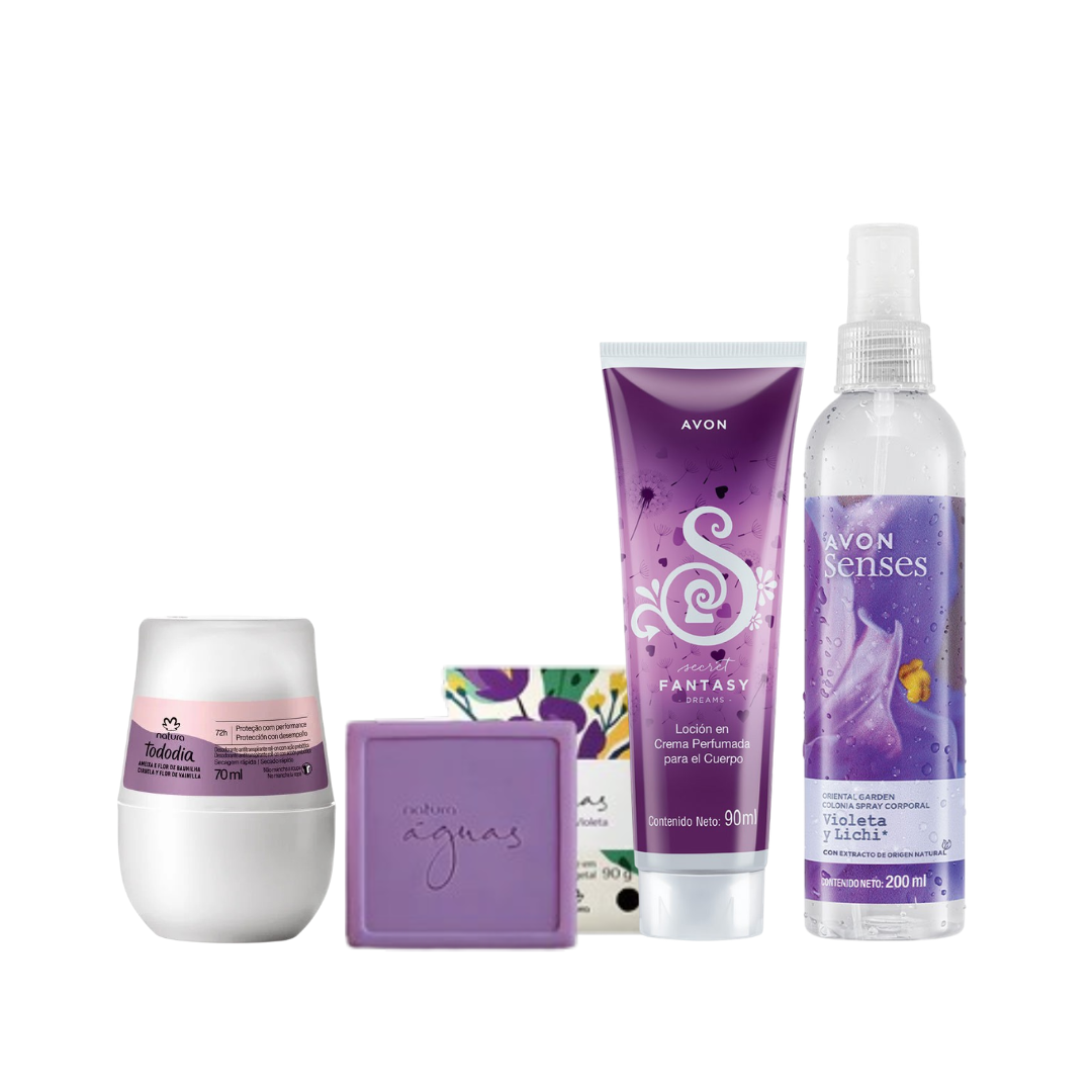 Set x4 Violeta y Ciruela