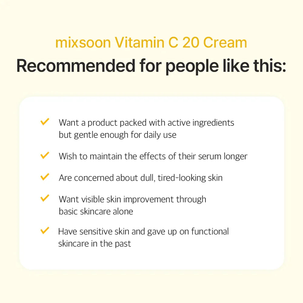 Mixsoon Crema de vitamina C 30 ml