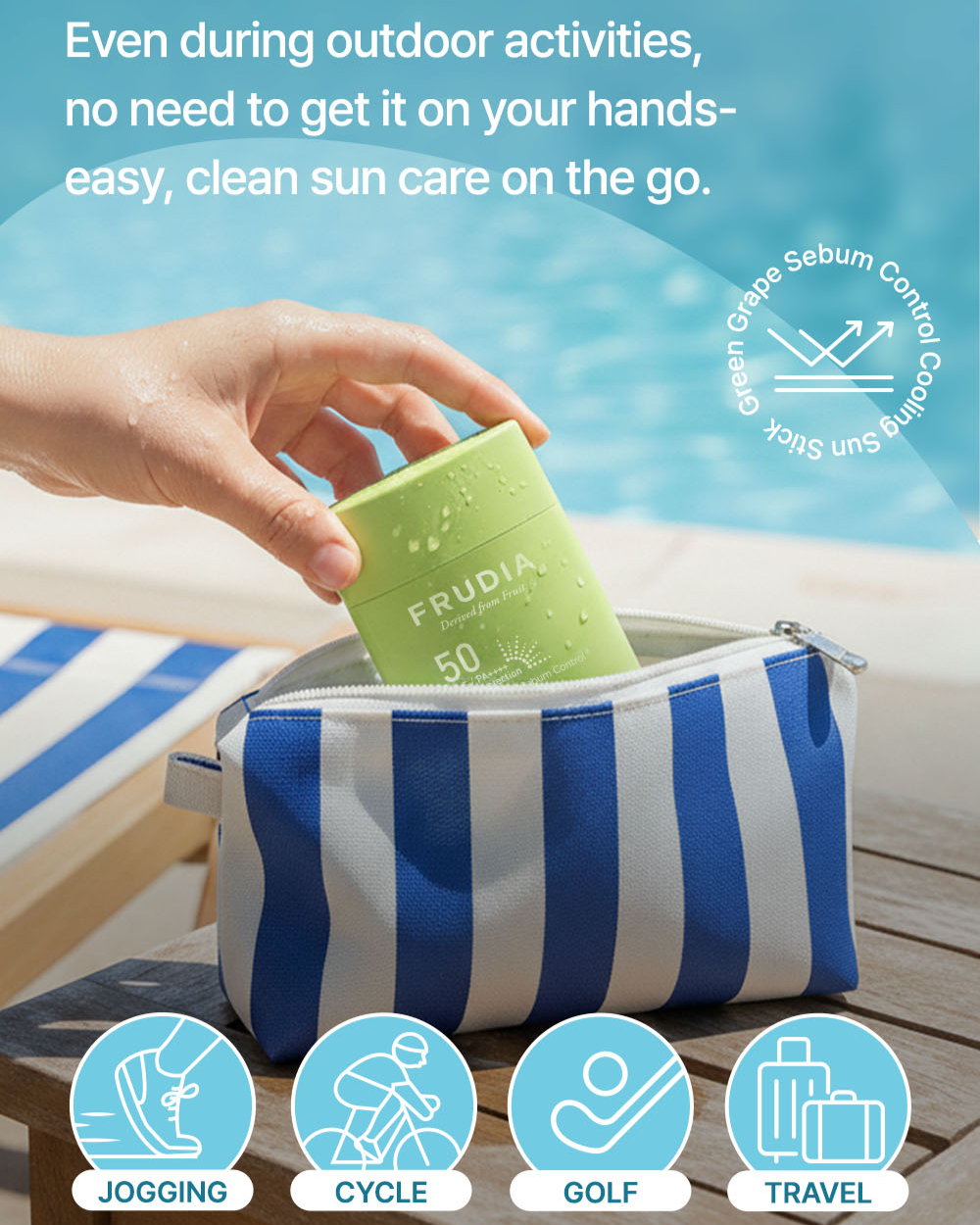 FRUDIA - Protector Solar en barra acabado mate control de la sebo