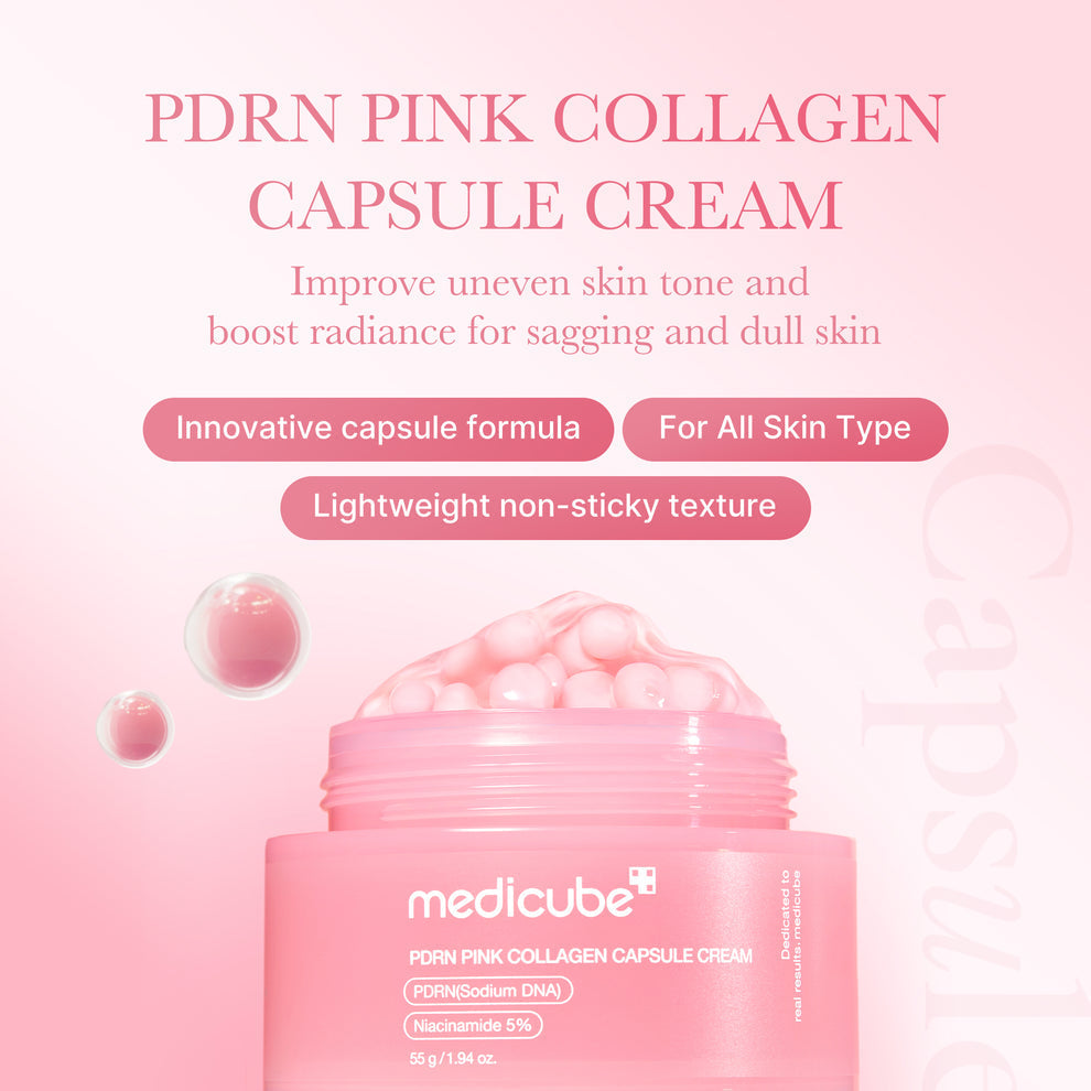 Medicube Crema en cápsulas de colágeno rosa PDRN