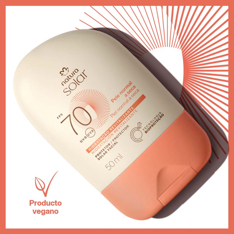 Protector Solar Facial Piel Normal a Seca FPS 70 Natura Solar