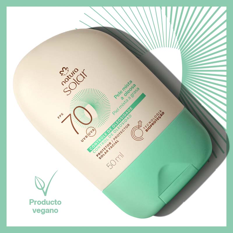 Protector Solar Facial Piel Mixta a Oleosa FPS 70 Natura Solar