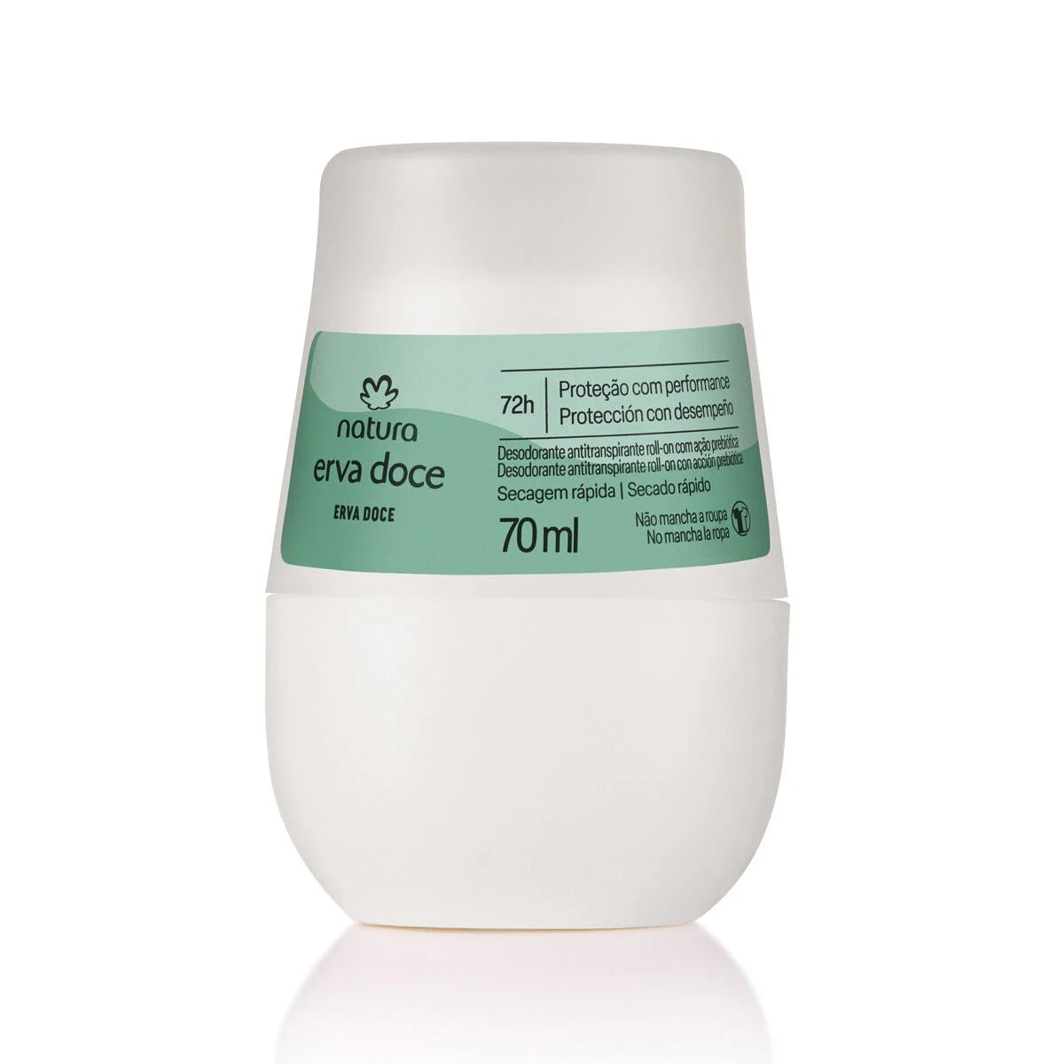 Desodorante antitranspirante roll-on invisible 70 ml Erva Doce