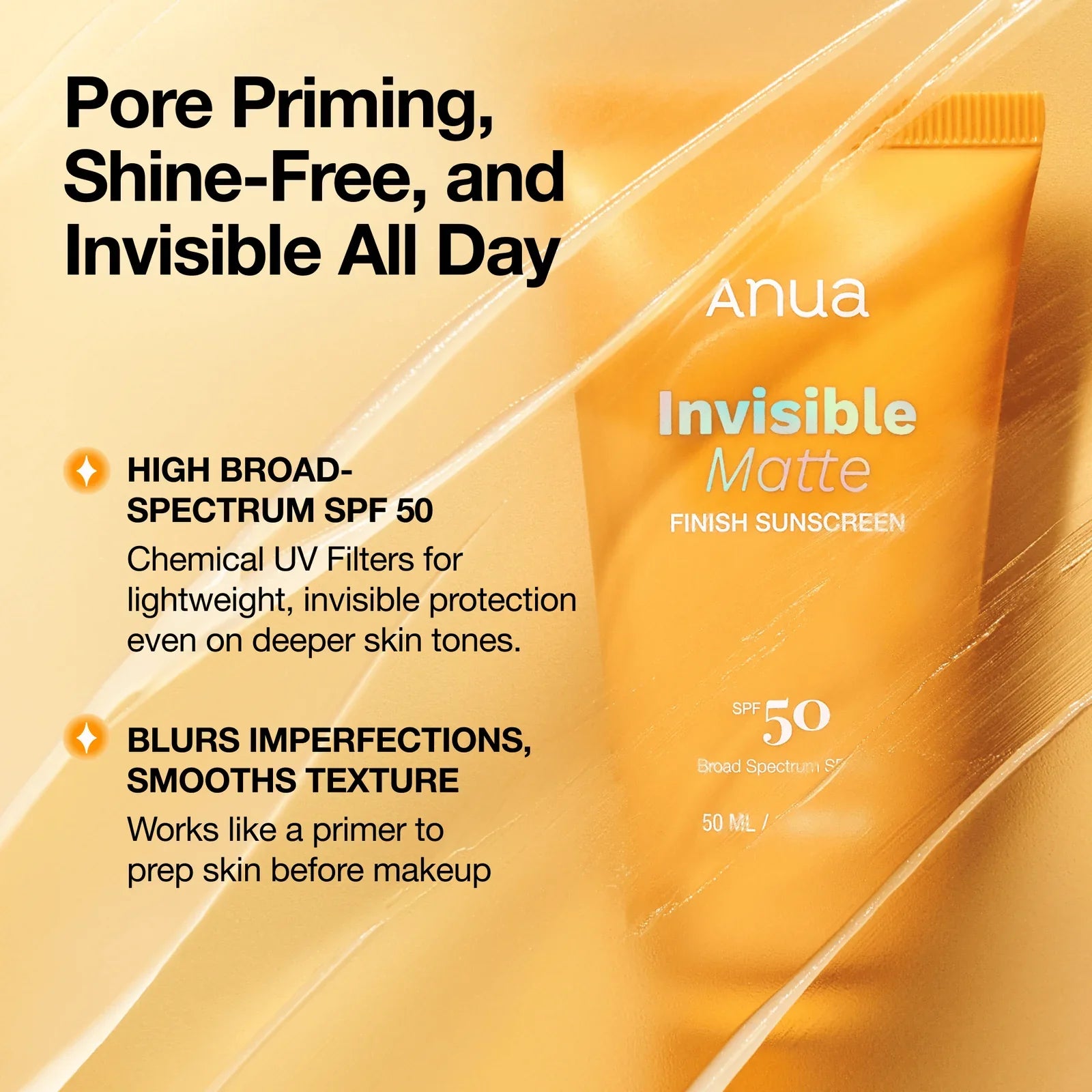 Anua Protector solar invisible con acabado mate