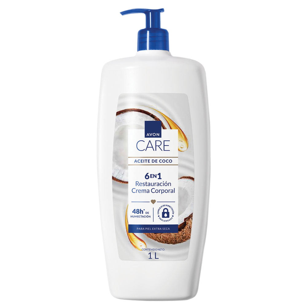 Avon Care 6 En 1 Crema Corporal Aceite De Coco 1000 ml