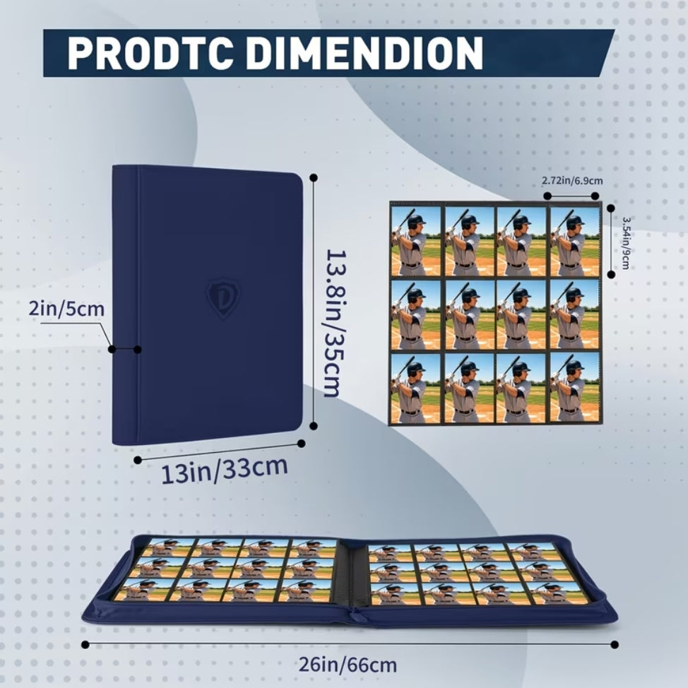 Binder Standar 4x3, con cierre y para 768 cartas.