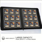 Binder Top Loader 3x3, con cierre y para 288 cartas.