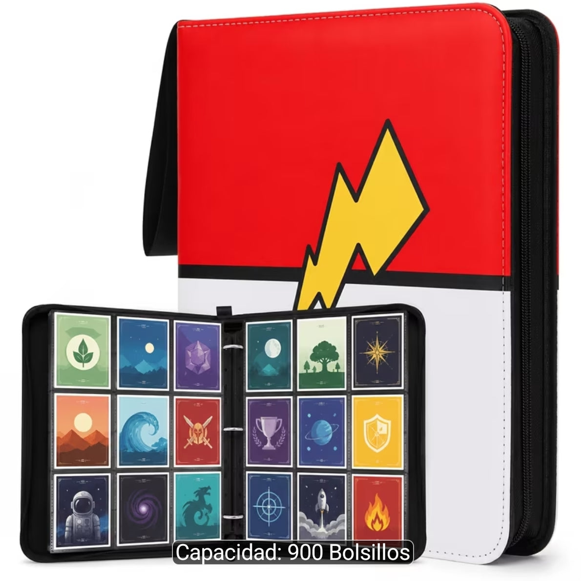 Binder Perfect 3x3, con cierre y para 900 cartas.