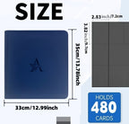 Binder Standar 4x3, con cierre y para 480 cartas.