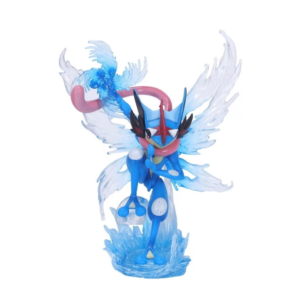 Figura de Greninja Ash, sobre agua